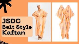 Women's Soft Satin Silk Belt V-Neck Style Printed Kaftan Caftan Designs 2022 #JSDC