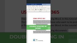 Double Spacing in Word  #microsoftoffice #tutorial #kacelitutorials
