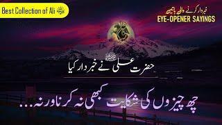 Hazrat Ali Quotes in Urdu || 6 chizo ki shikayat kabhi nahi karna || motivational quotes in urdu