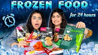 Unseen, Untried Frozen Food for 24 hours Food Challenge ft. Thakur Sisters #thakursisters