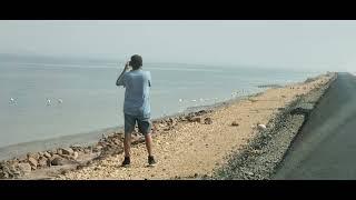 Kutch"Road to Heaven":           Causeway across the Rann of Kutch lake to Dholavira-Gujarat