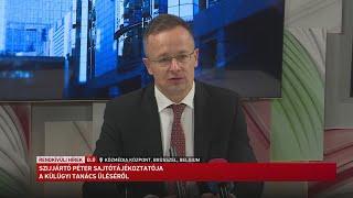 Szijjártó Péter külgazdasági és külügyminiszter sajtótájékoztatója a külügyi tanács üléséről