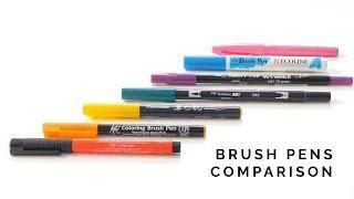 the best brush pens  brush pen comparison test