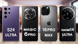 iPhone 16 Pro Max Vs Samsung S24 Ultra Vs Xiaomi 14 Ultra Vs Honor Magic 6 Pro Specs Review