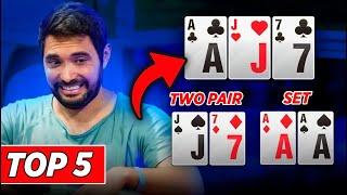 TOP 5 CRAZY POKER FLOPS YOU HAVE TO SEE!