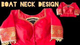 Latest Boat Neck Blouse Design | Blouse Sewing | 2025 | @Manju_s_Style_Stitching