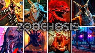 Zoochosis - ALL Monster Animals & Bosses Jumpscares (4K 60FPS Showcase)