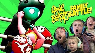 Captain Slammo is a Beast (Gang Beasts Family Battle) | K-City GAMING