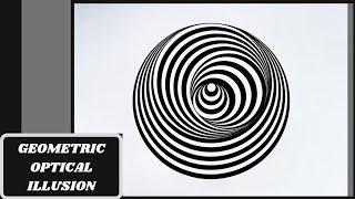 How To Draw Geometric Optical Illusion || Geometrical Chart || Easy || Measurements