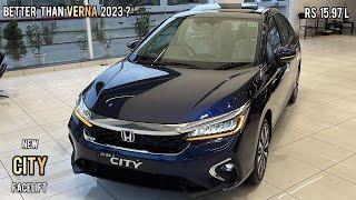 New Honda City Facelift 2024  New Blue Colour | ADAS | City ZX CVT Detailed Walkaround Review!