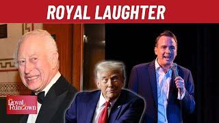 King Charles Can't Stop Laughing at Comedian's Trump Impression at Royal Variety | Royal Family