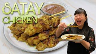 Homemade Chicken Satay with Peanut Sauce | Less Oily