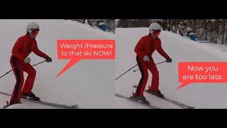 May's Virtual Ski Lesson.  Working on Ski to Ski Pressure