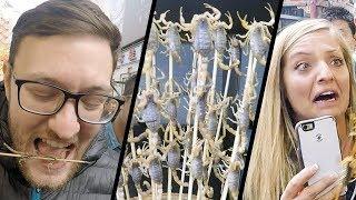 EATING LIVE SCORPIONS & SNAKES - BEIJING, CHINA