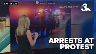 Las Vegas police disperse 'unlawful protest,' make multiple arrests