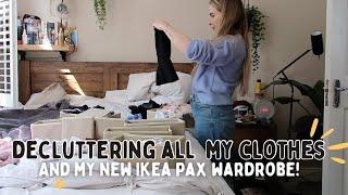 Decluttering my wardrobe + Ikea Pax organisation!