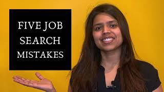 Job Search Mistakes // How to find a job? // Kajal Gada