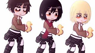 Stay meme / duck cover || aot/snk || gacha club