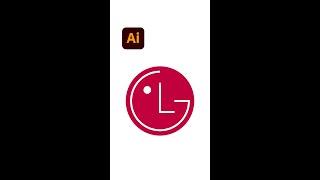 LG logo Illustration - Illustrator tips #shorts - Design.lk