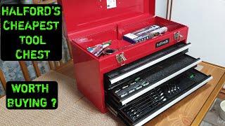 Halford's cheapest tool chest with modular tray set and shadowfoam insert