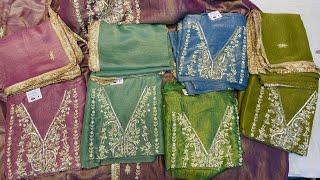 ~pure crush silk new fabric latest party wear designer handwork salwar work beautiful ladies suits~