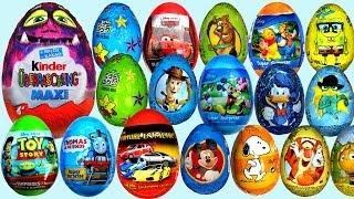 26 Surprise eggs Kinder Maxi Disney Pixar Cars 2 Маша и Медведь Kinder Surprise Toy Story