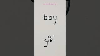 Boy and Girl drawing from easy way