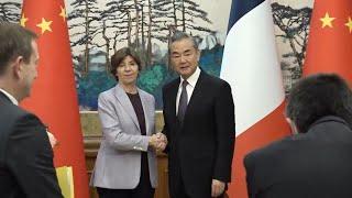 China FM Wang comments after talks with French counterpart Colonna in Beijing