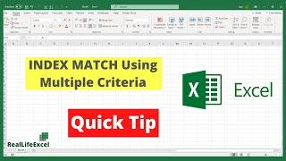 INDEX MATCH With Multiple Criteria - Excel Tutorial