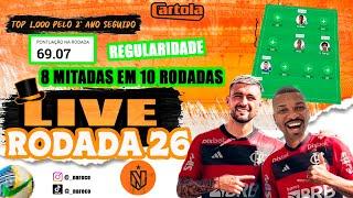 LIVE RODADA 26 - TOP5 DA LIGA DOS YOUTUBERS 2023 - MÉDIA +80pts POR RODADA EM 2 ANOS  TOP1.000 NAC.