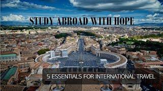 ROME | Study Abroad Blog | "5 ESSENTIALS FOR INTERNATIONAL TRAVEL" by Hope Yi