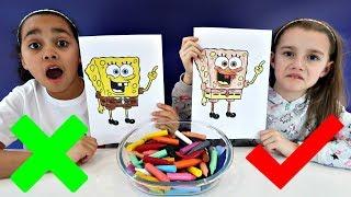 3 MARKER CHALLENGE With Spongebob Squarepants | Toys AndMe