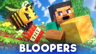 Bees Fight: BLOOPERS - Alex and Steve Life (Minecraft Animation)