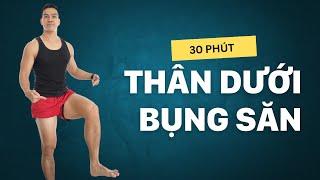 Tập Thân Dưới và Bụng Săn Chắc Khỏe Đẹp | 30 Phút với tạ Đơn