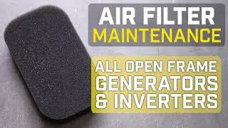 Air Filter Maintenance (Open Frame Generators and Inverters)