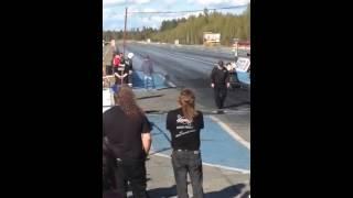 Top fuel bike driver Jan Hegre Sturla at Gardermoen Raceway 2015