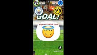 Football strike Manchester City vs Borussia Dortmund 