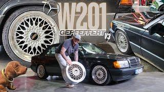 Old but gold / 190iger W201 mit GEPFEFFERT KW V3 & 17" BBS Nachbau