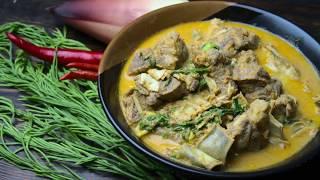 Curry Banana Blossom With Pork - Thai Recipe | Original Thai Food