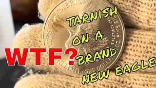 Tarnish on brand new Silver Eagles? What's up Bullion Exchanges!!!!!!