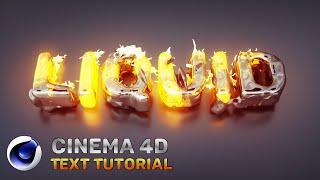 Cinema 4D 3D LAVA Text Tutorial