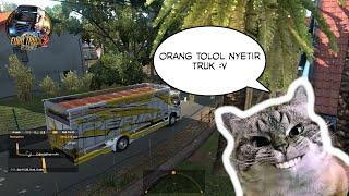 belajar nyetir truk :v #1