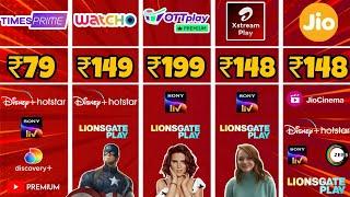 OTTplay vs Watcho vs Times Prime vs Airtel Xstream Play vs Jio TV Premium: Best All OTT Subscription