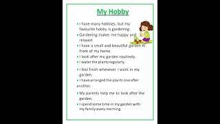 My Hobby-Gardening #short#youtubeshorts #essaywriting #easytolearn&write