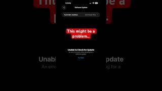 Unable To Check For Updates After Installing iOS 26