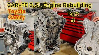 2AR-FE 2.5L Engine Rebuilding || Timing Chain And Cover Installation Of Toyota Camry 2010-2023