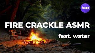 Cozy crackling campfire bonfire by a mountain valley Sound ASMR