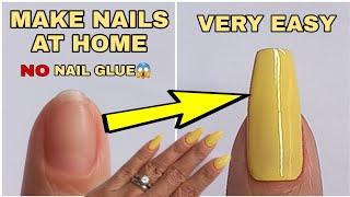 How to Make Fake Nails that Look Real with Plastic 2022 | Make Your Own Nail at Home | Diy Fake nail