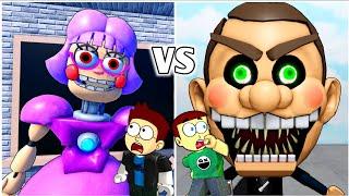 Roblox Escape Mr Funny's ToyShop vs Miss Ani-Tron's Detention | Shiva and Kanzo Gameplay