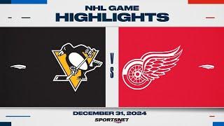 NHL Highlights | Penguins vs. Red Wings - December 31, 2024